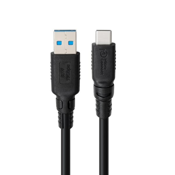 MicroConnect ColorFlex USB-C til USB-A kabel 60W 10Gbps Halogenfri (LSZH), USB 3.2 Gen 2, 1m