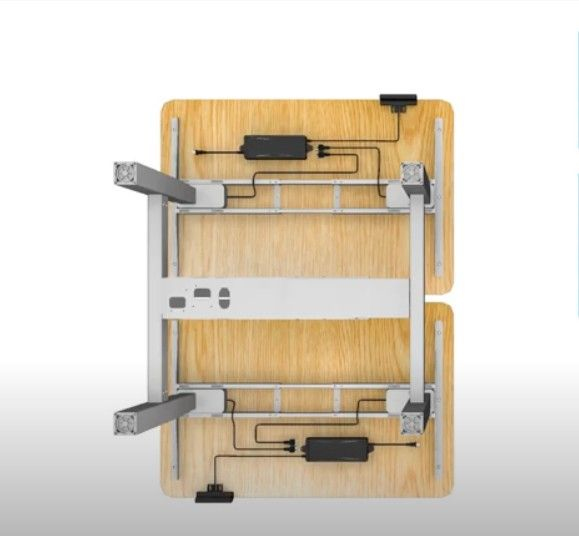 Equip 650830 stativ till ståskrivbord Elektrisk 4 ben Grå