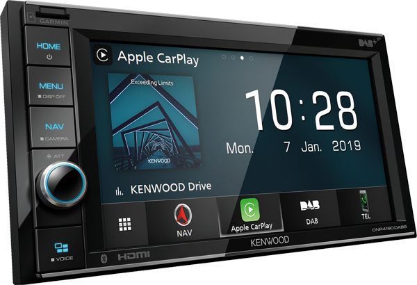 Kenwood DNR4190DABS auton mediavastaanotin Musta 200 W Bluetooth