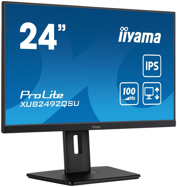 iiyama ProLite XUB2492QSU-B1 platta pc-skärmar 60,5 cm (23.8") 2560 x 1440 pixlar Quad HD LED Svart