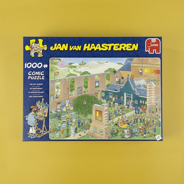 Jan van Haasteren The Art Market 1000 pcs Puslespil 1000 stk Tegneserier