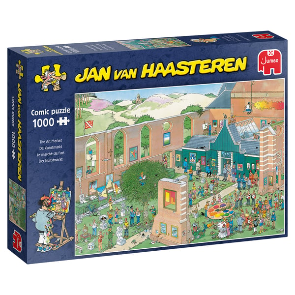 Jan van Haasteren The Art Market 1000 pcs Puslespil 1000 stk Tegneserier