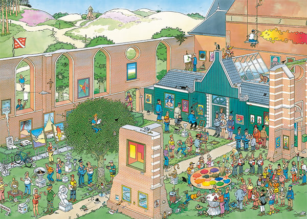 Jan van Haasteren The Art Market 1000 pcs Puslespil 1000 stk Tegneserier