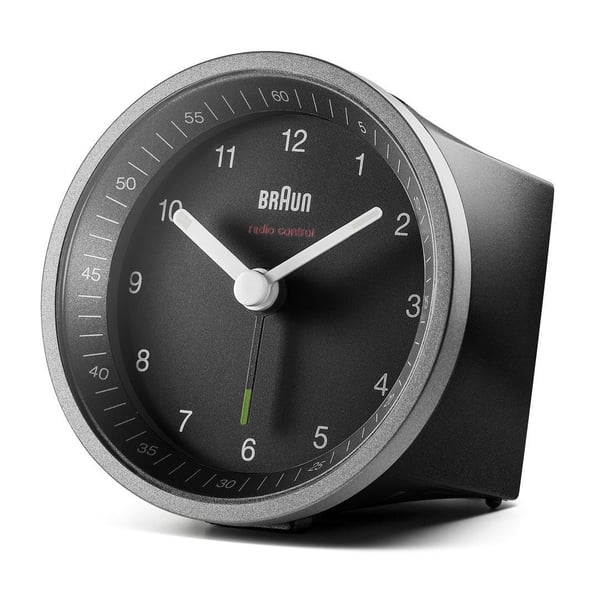 Braun BC07SB-DCF Quartz-väckarklocka Svart, Silver