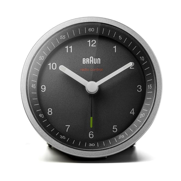 Braun BC07SB-DCF Quartz-väckarklocka Svart, Silver