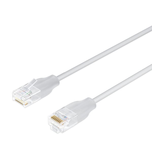 Lanview LightFlex CAT6 U/UTP 8M, White, TPE, Halogenfree netværkskabel Hvid