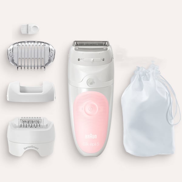 Braun Silk-épil 5 Silk-epil 5-620 Wet & Dry 28 pincetter Lyserød, Hvid