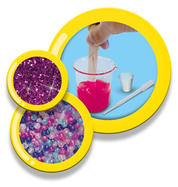 SES Creative Slime - lab - Unicorn - Zelf glitter slijm maken in zakje - Met kralen, sticker en zip-lock zakje - Unicorn speelgoed motorik legetøj