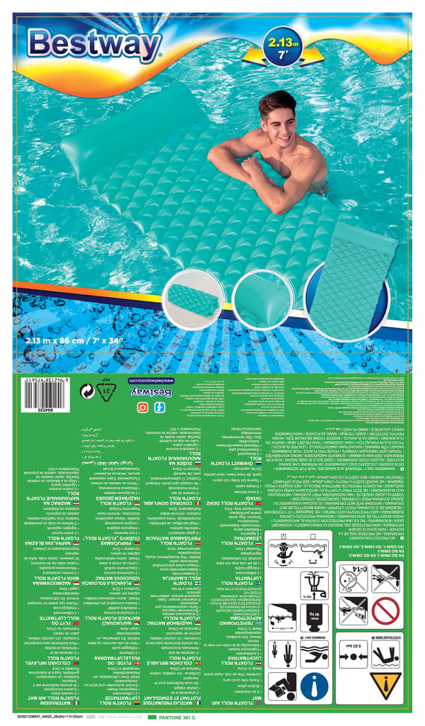 Bestway 44020 pool- och badmadrass Grön, Rosa, Gul Vinyl