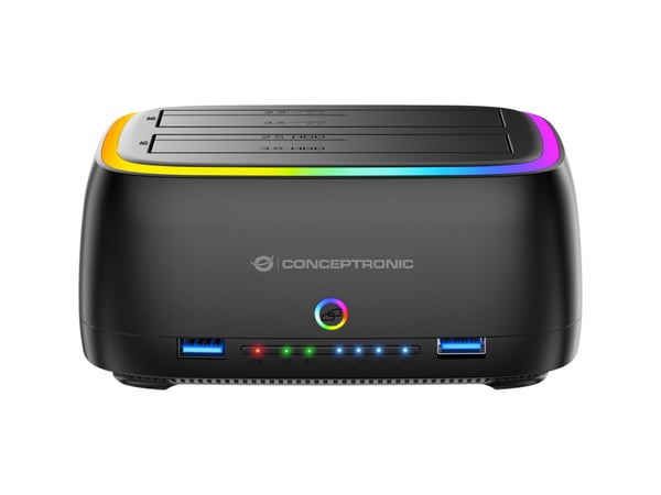 Conceptronic DONN36B Dockningsstation för lagringsenhet USB 3.2 Gen 1 (3.1 Gen 1) Type-C Svart