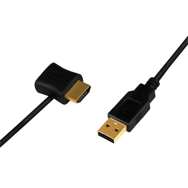 LogiLink CH0081 videokaapeli-adapteri HDMI-tyyppi A (vakio) HDMI + USB Musta
