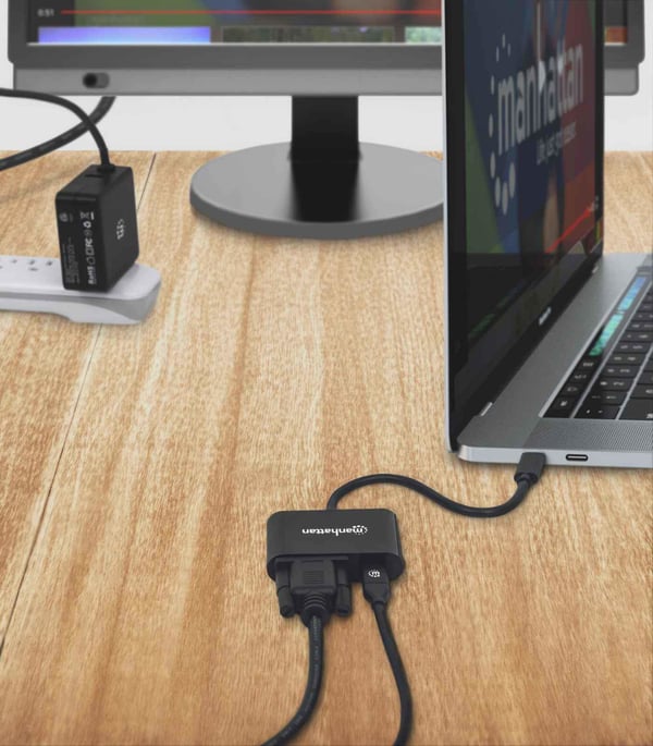 Manhattan 153430 USB grafiikka-adapteri 1024 x 768 pikseliä Musta