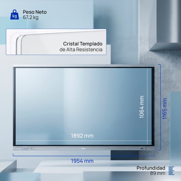 iggual Orchid 86" Webcam Interaktivt fladpanel 2,18 m (86") LED Wi-Fi 400 cd/m² 4K Ultra HD Sort Berøringsskærm Indbygget processer Android