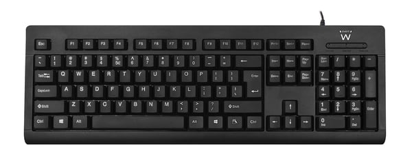 Ewent EW3190 näppäimistö Universaali USB QWERTY Kansainvälinen (US) Musta