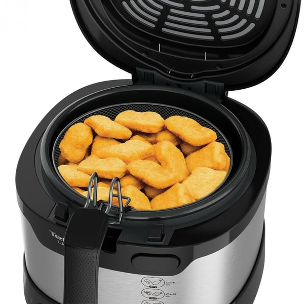 Tefal Uno FF215D Yksi 1,8 L Erillinen 1600 W Rasvakeitin Musta, Ruostumaton teräs