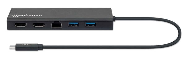 Manhattan 152747 kannettavien tietokoneiden telakka ja porttitoistin USB Type-C Musta
