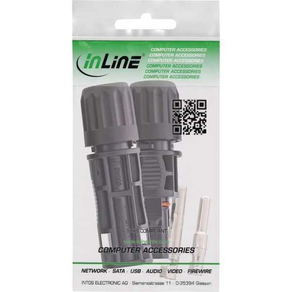 InLine 94001 kabelkontakter Standard4/MC4/PV4 Svart