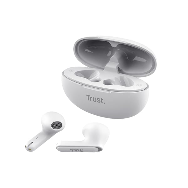 Trust Yavi Kuulokkeet True Wireless Stereo (TWS) In-ear Puhelut/Musiikki USB Type-C Bluetooth Valkoinen