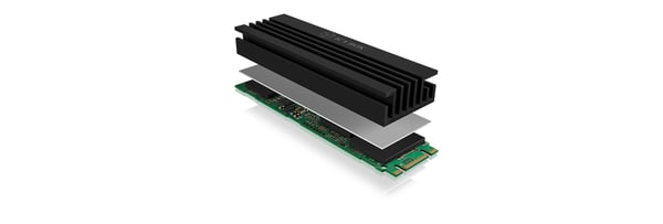 ICY BOX IB-M2HS-70 Solid-state drev Køleplade/køler Sort 1 stk