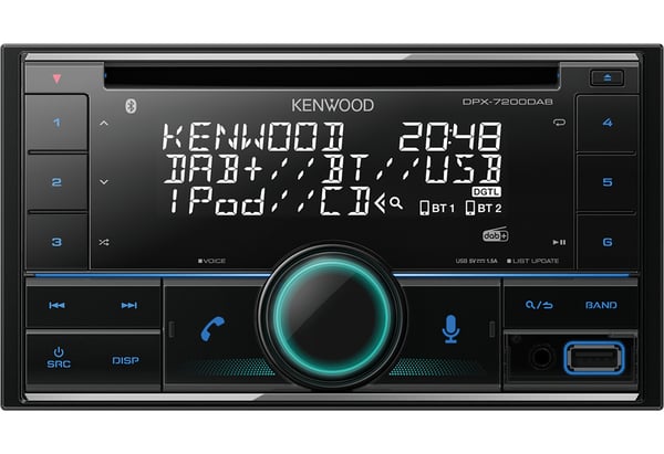 Kenwood DPX-7200DAB radio/digitalmottagare för bil Svart 50 W Bluetooth