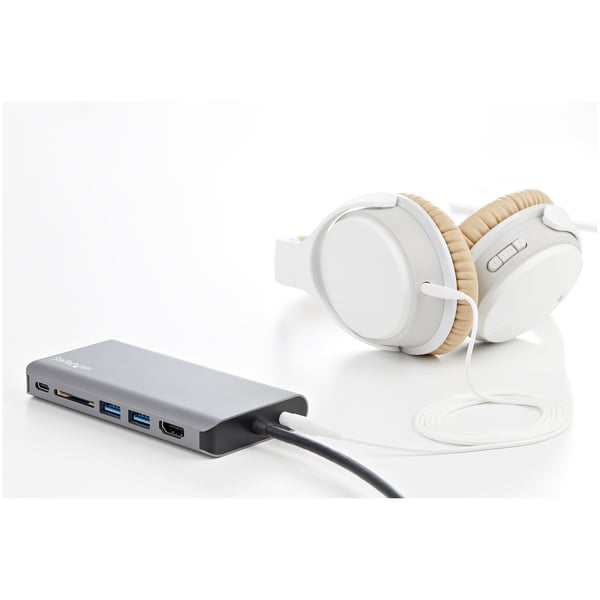 StarTech.com USB C -moniporttisovitin, USB-C Mini -matkadokki 4K HDMI:llä tai 1080p VGA:lla, 3x USB 3.0 H