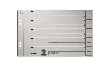 Leitz 16560085 opdeler Pap Grå 1 stk