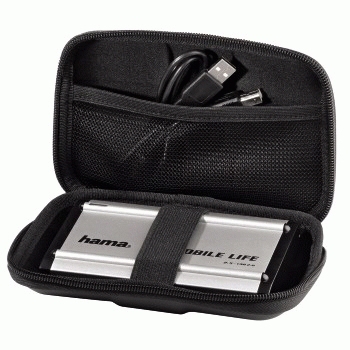 Hama 2.5" HDD Case "EVA", black EVA (eteeni-vinyyliasetaatti) Musta
