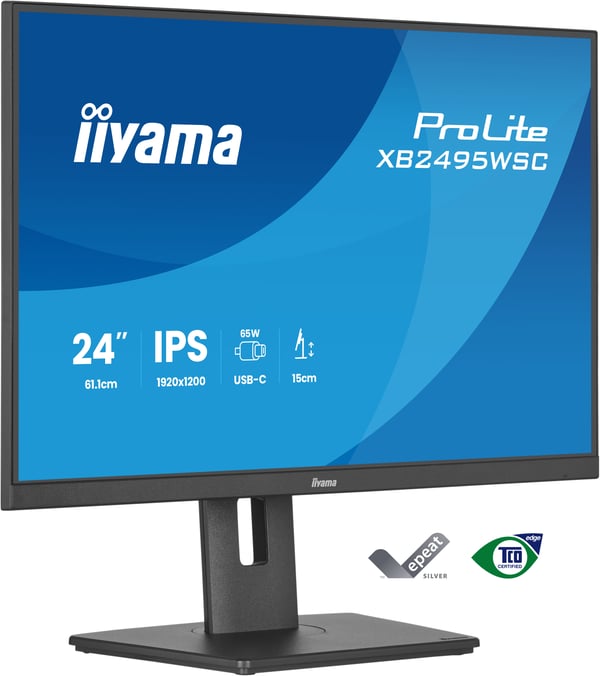 iiyama ProLite XB2495WSC-B1 computerskærm 61,2 cm (24.1") 1920 x 1200 pixel WUXGA LED Sort