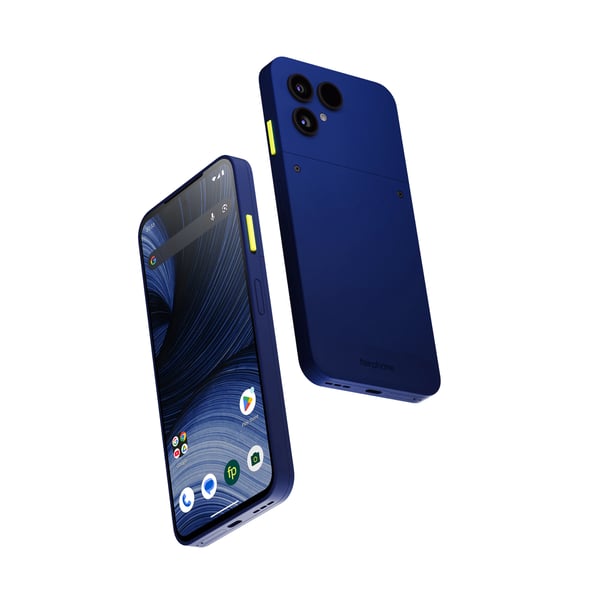 Fairphone The (Gen 6+) 16 cm (6.31") Dual SIM Android 16.0 5G USB Type-C 12 GB 256 GB 4415 mAh Blå