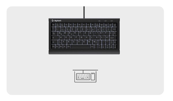 KeySonic KSK-3011ELC (DE) näppäimistö Koti USB QWERTZ Saksa Musta