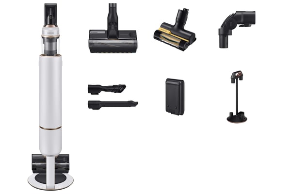 Samsung VS20B95823W Skaftdammsugare, 2-i-1 Batteri Torr Utan påse 210 W Svart, Vit