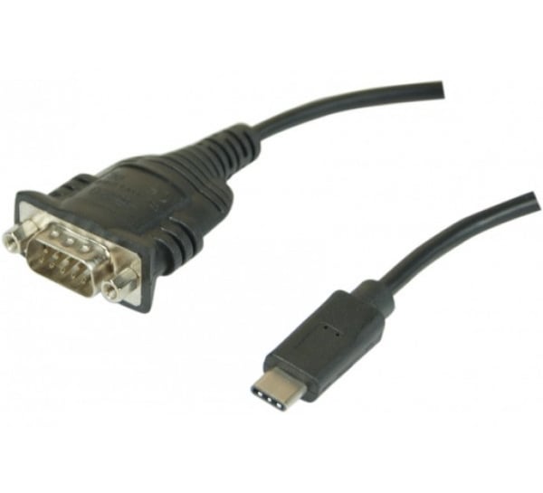 Hypertec 040331-HY seriella kablar Svart USB-C RS-232