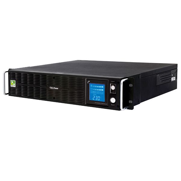 CyberPower PR750ELCDRT1U UPS-enhed Interaktivt indgangsstik 0,75 kVA 500 W 6 AC stikkontakt(er)