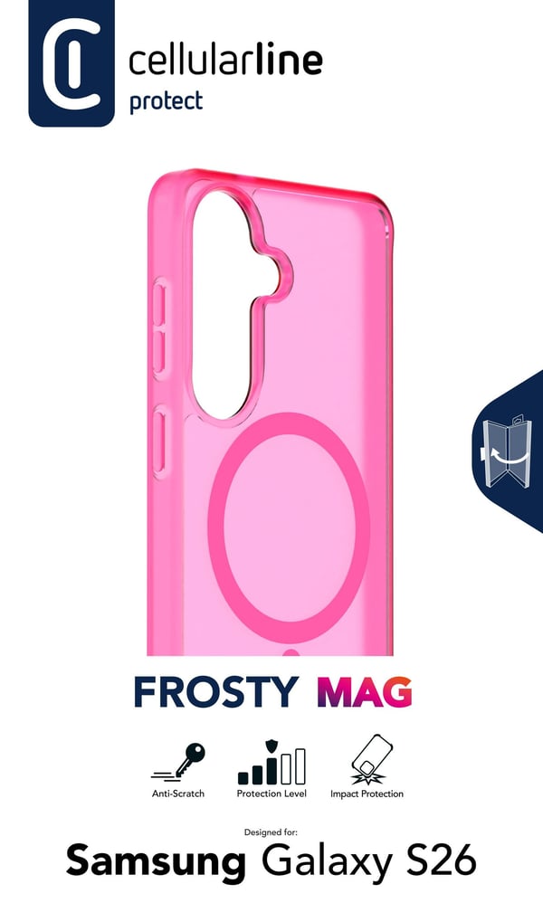 Cellularline FROSTY MAG mobiltelefon etui 16 cm (6.3") Hylde etui Lyserød