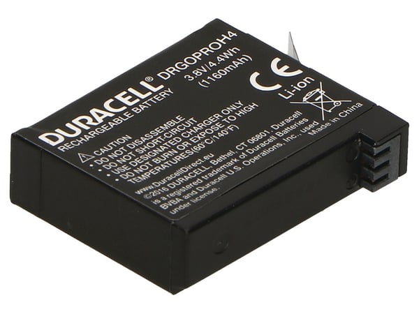 Duracell DRGOPROH4 batteri til kamera/videokamera Lithium-Ion (Li-Ion) 1160 mAh
