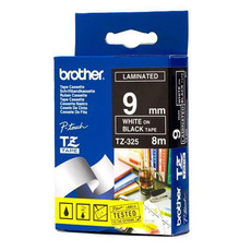 Brother TZ-325 etikett-tejp Vit på svart