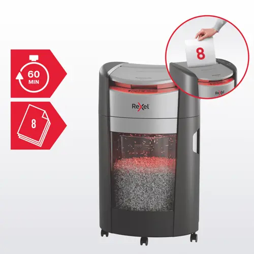 Rexel ShredMax AutoFeed+ 300M Dokumentförstörare P5 Mikroskärning