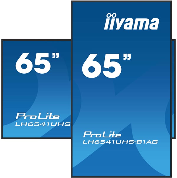 iiyama LH6541UHS-B1AG skyltställ 163,8 cm (64.5") LCD 500 cd/m² 4K Ultra HD Svart 24/7