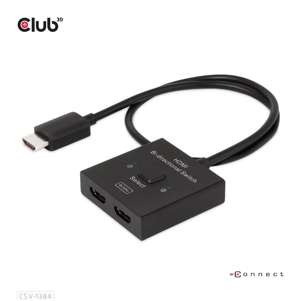 CLUB3D CSV-1384 KVM-switchar Svart
