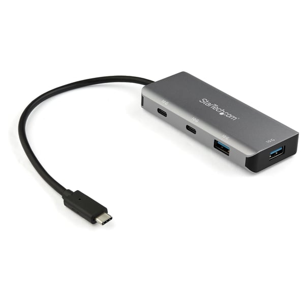 StarTech.com 4-portars USB C-hub med 2x USB A och 2x USB C, SuperSpeed 10 Gbps USB Type-C 3.1/3.2 Gen 2-hub