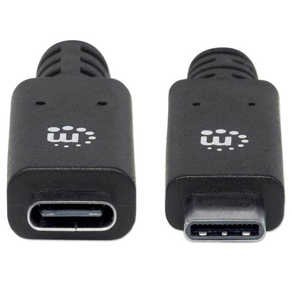 Manhattan 355230 USB-kabel USB 3.2 Gen 2 (3.1 Gen 2) 0,5 m USB C 10 Gbit/sek. Sort