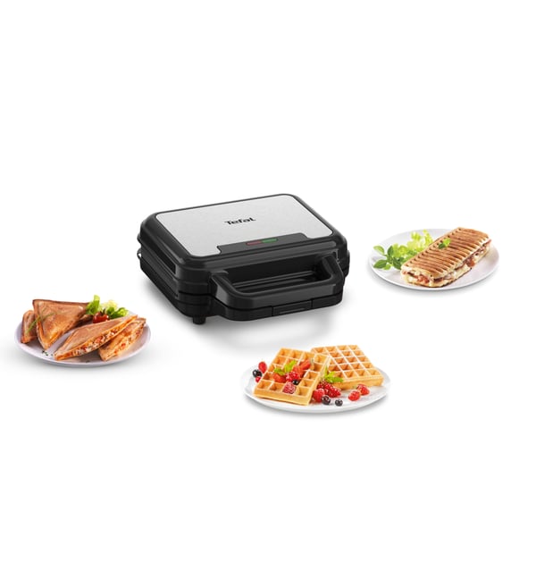 Tefal SW383D10 smörgåsgrill 700 W Svart, Rostfritt stål