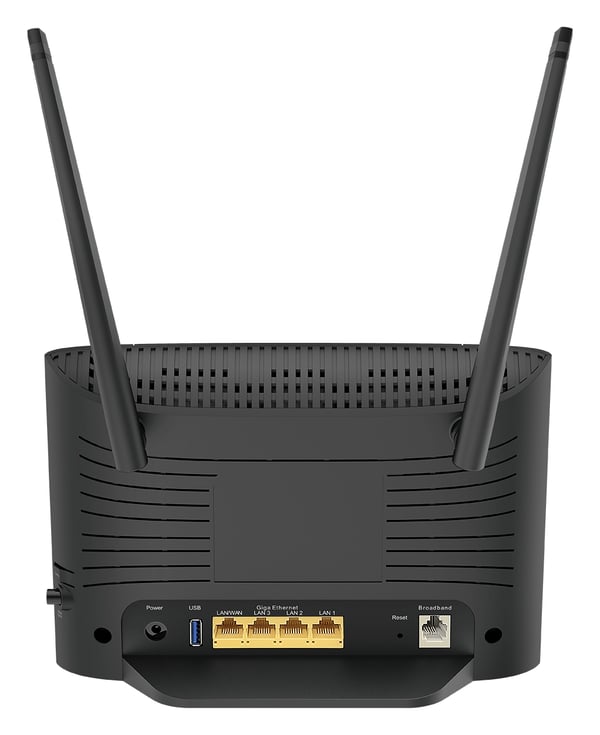 D-Link DSL-3788 trådlös router Gigabit Ethernet Dual-band (2,4 GHz / 5 GHz) Svart