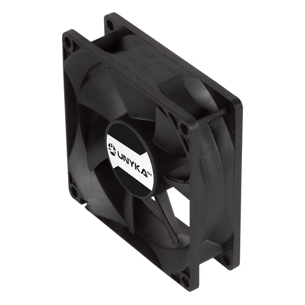 UNYKAch 80.80.25 Computerkølesystem Computerkabinet Ventilator 8 cm Sort