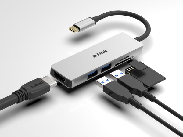 D-Link DUB-M530 kannettavien tietokoneiden telakka ja porttitoistin Langallinen USB 3.2 Gen 1 (3.1 Gen 1) Type-C Alumiini
