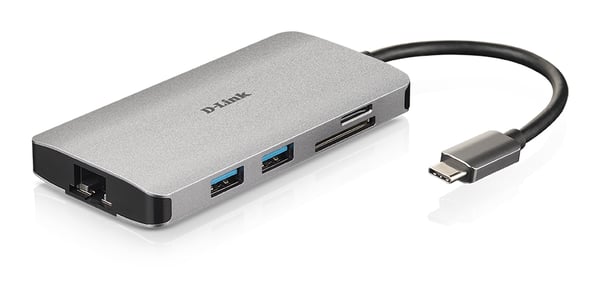 D-Link DUB-M810 kannettavien tietokoneiden telakka ja porttitoistin Langallinen USB 3.2 Gen 1 (3.1 Gen 1) Type-C Alumiini