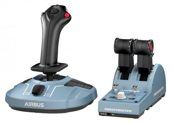 Thrustmaster TCA Officer Pack Airbus Edition Musta, Sininen USB Lentosimulaattori Analoginen/Digitaalinen PC