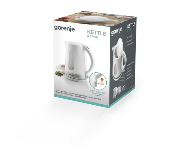 Gorenje K17WE elkedel 1,7 L 2200 W Hvid
