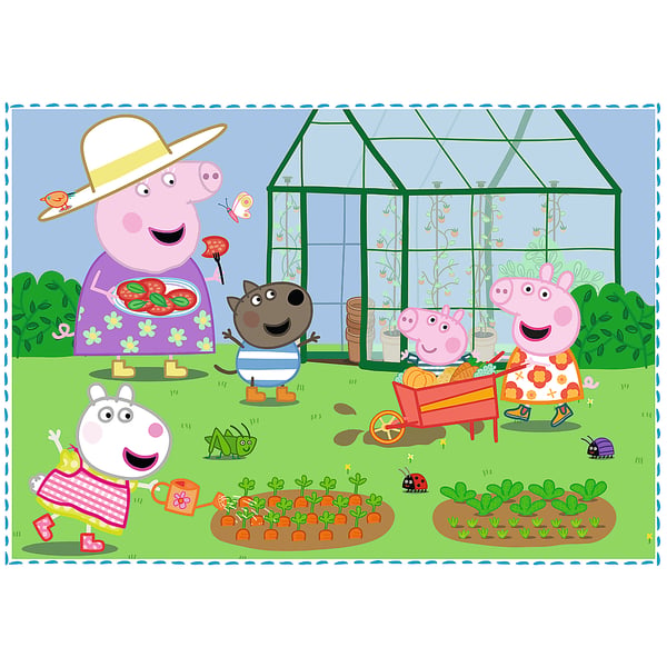 Peppa Pig Holiday reccolection Puslespil 12 stk Tegnefilm