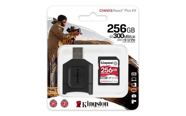 Kingston Technology Canvas React Plus 256 GB SD UHS-II Luokka 10